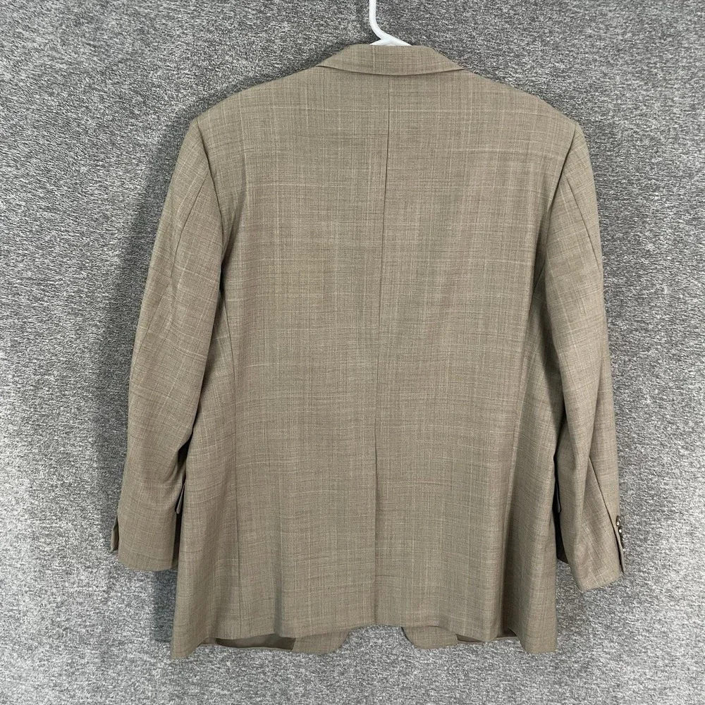 Lori Piana Suit Mens 43R Beige Plaid Wool 2 Pc 38x30 Hickey Freeman Nordstrom